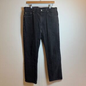 Levi's Men's Black Straight‎ Leg Denim Jeans Pants